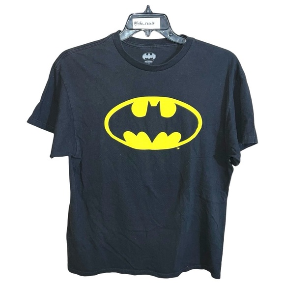 Batman Graphic T-Shirt Men’s Size XL Black Yellow Short Sleeve - Picture 1 of 3